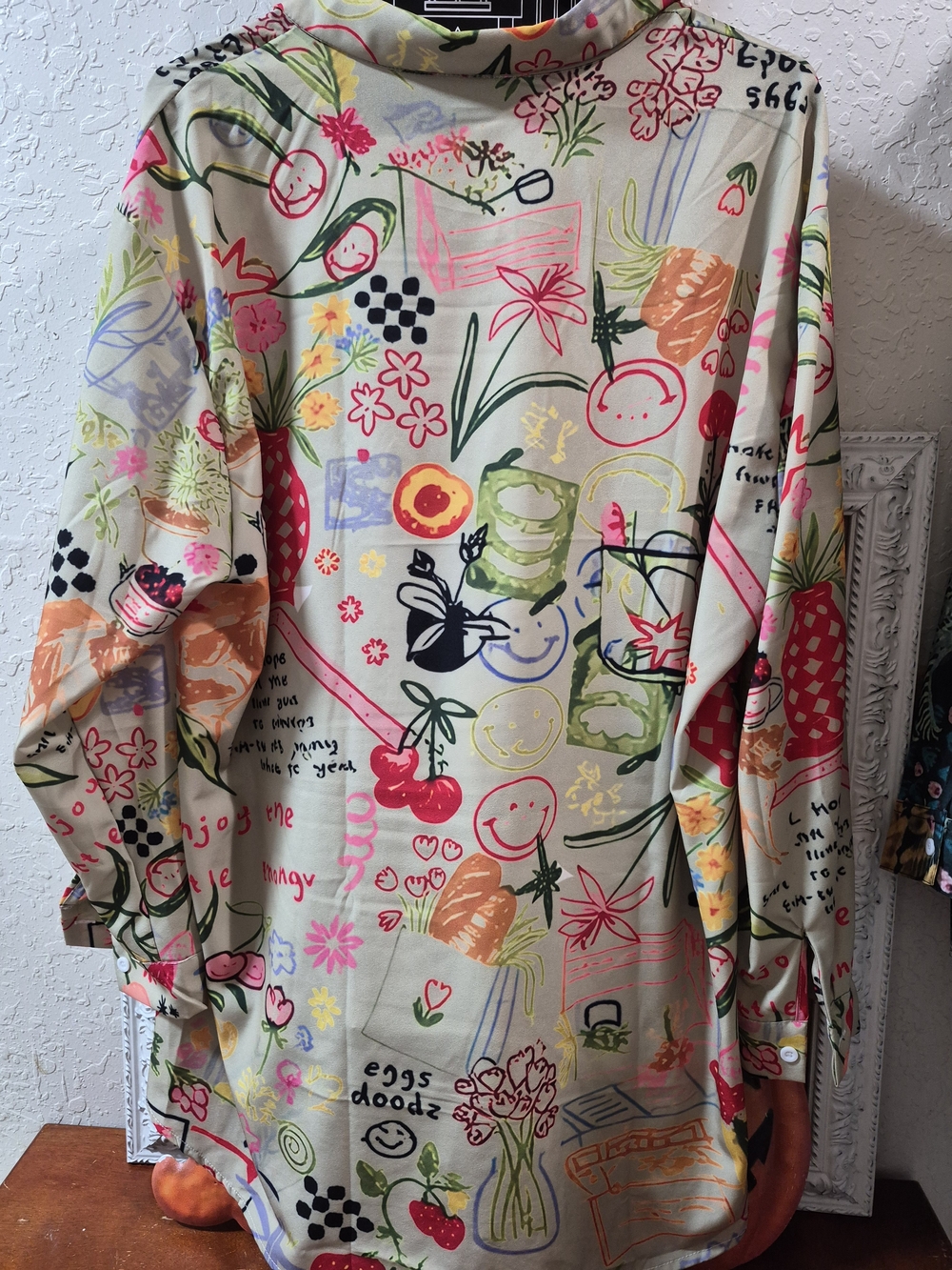 Casual Multicolor Graphic Print Woman's FLOW tunic Shirt - Picture 8 of 9